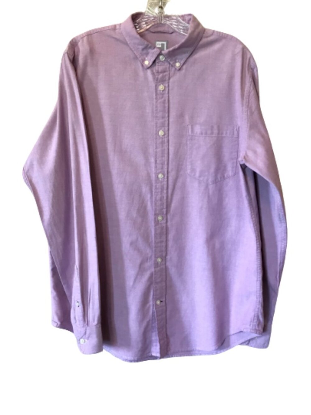 JC Penney JCP Lavender Oxford Button Down Dress Shirt with Pocket Size Large